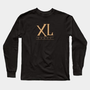 XL (Forty) Gold Roman Numerals Long Sleeve T-Shirt